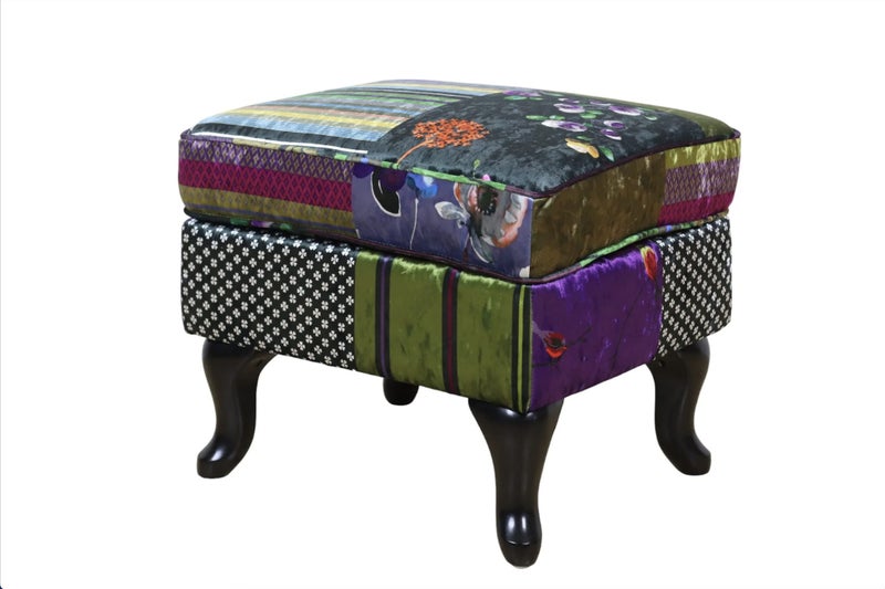 The Patchwork Ottoman combines expert craftsmanship Carousel 2