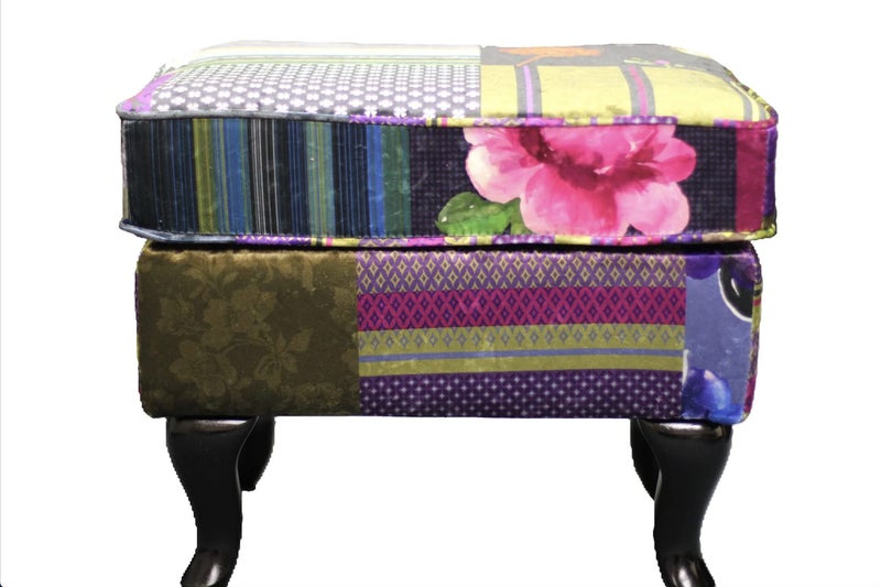 The Patchwork Ottoman combines expert craftsmanship Carousel 4