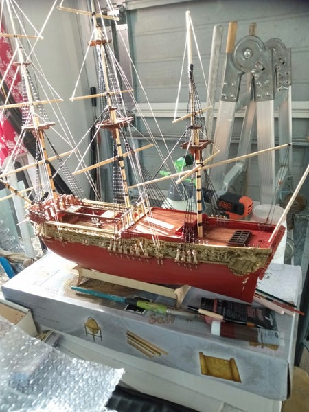 Model ship Royal Carolina 840 mm long ship COMPLETED AS SHOW ITEM suit museum Carousel 1
