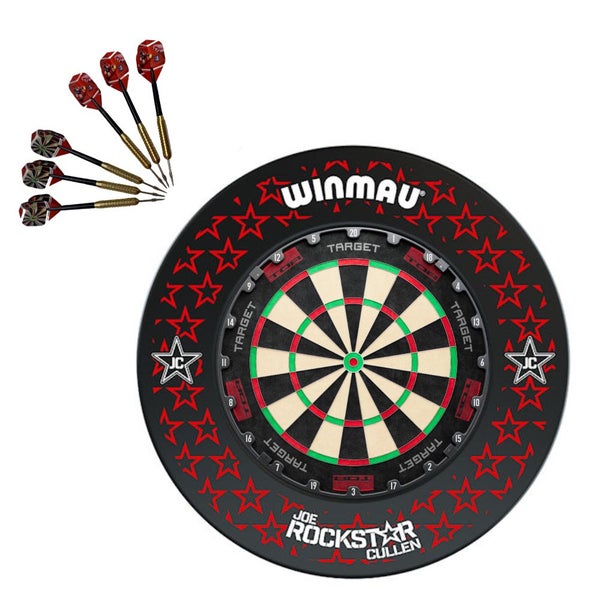 Target Darts TOR Dart Board + Winmau Joe Cullen Rockstar Surround + Darts Carousel 1