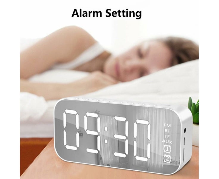 Alarm Clock Decorative 4.2 Version Easy Operation Mirror Screen Digital Clock Carousel 2