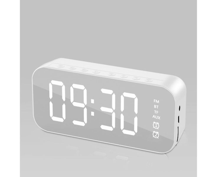 Alarm Clock Decorative 4.2 Version Easy Operation Mirror Screen Digital Clock Carousel 6