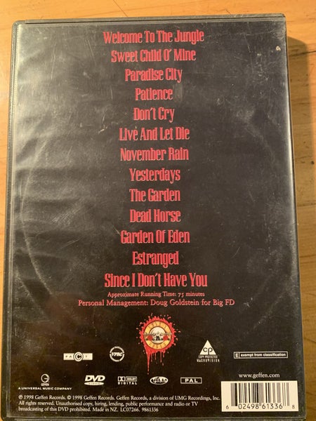 Guns N’ Roses - welcome to the videos - dvd Carousel 2