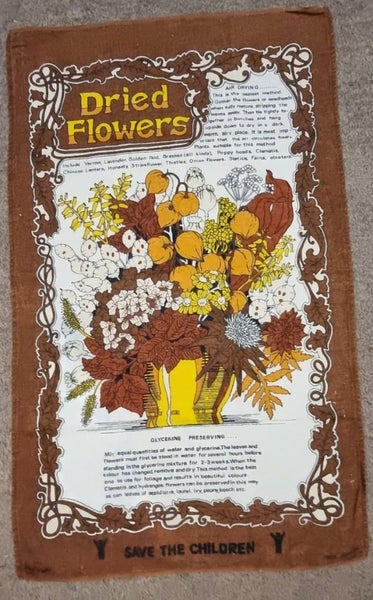 Pure Linen Tea Towel *Dried Flowers* Carousel 1