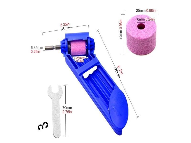 1pc Portable Drill Bit Sharpener With Grinding Wheel For Quick And Easy Carousel 1