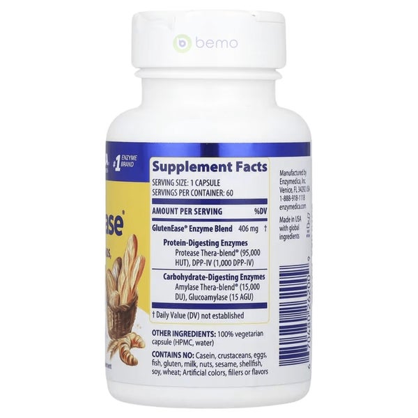 Enzymedica, GlutenEase, 60 Capsules Carousel 2