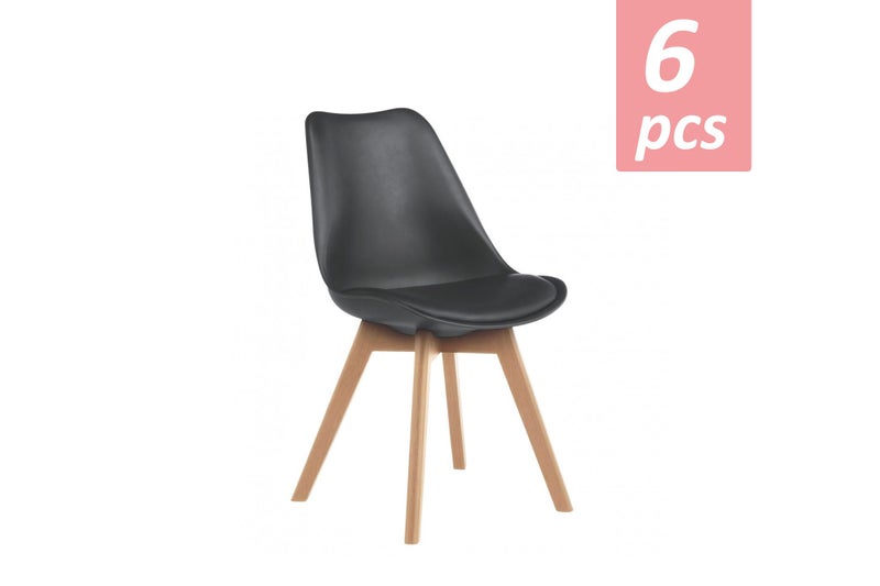Black Dining Chair x 6 Carousel 1
