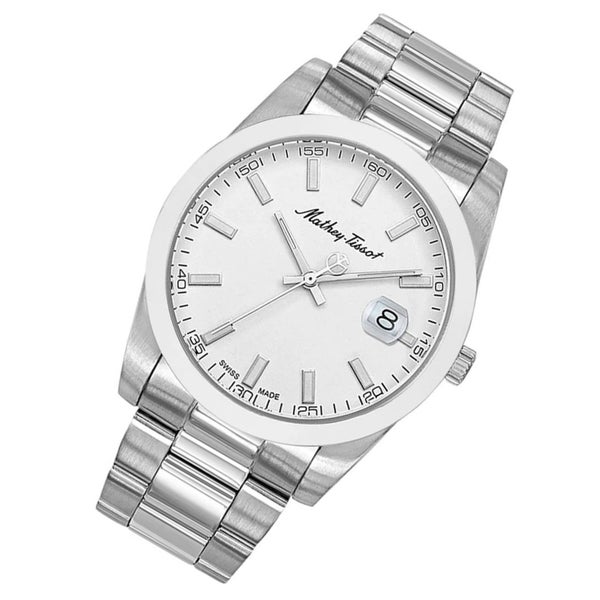 Mathey-Tissot Mathy I Stainless Steel White Dial Swiss Made Men's Watch - H450AI Carousel 2