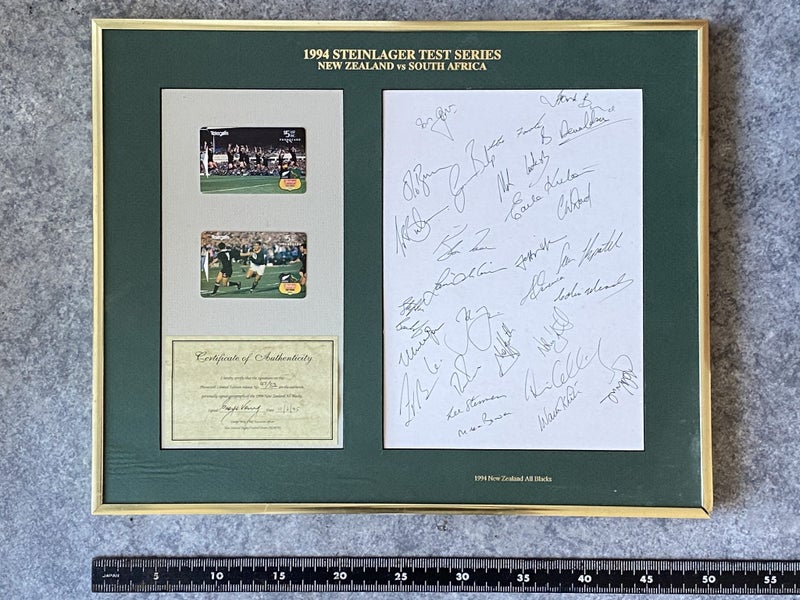 All Blacks vs Springboks - 1994 Steinlager Rugby test series signed #47 of 5263615884012802110