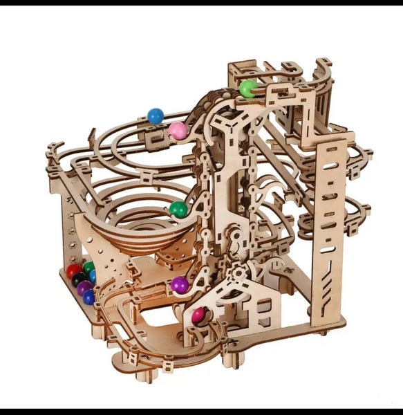 DIY Wooden Marble Run Puzzle | 3D Mechanical STEM Toy & Brain Teaser for Adults Carousel 1