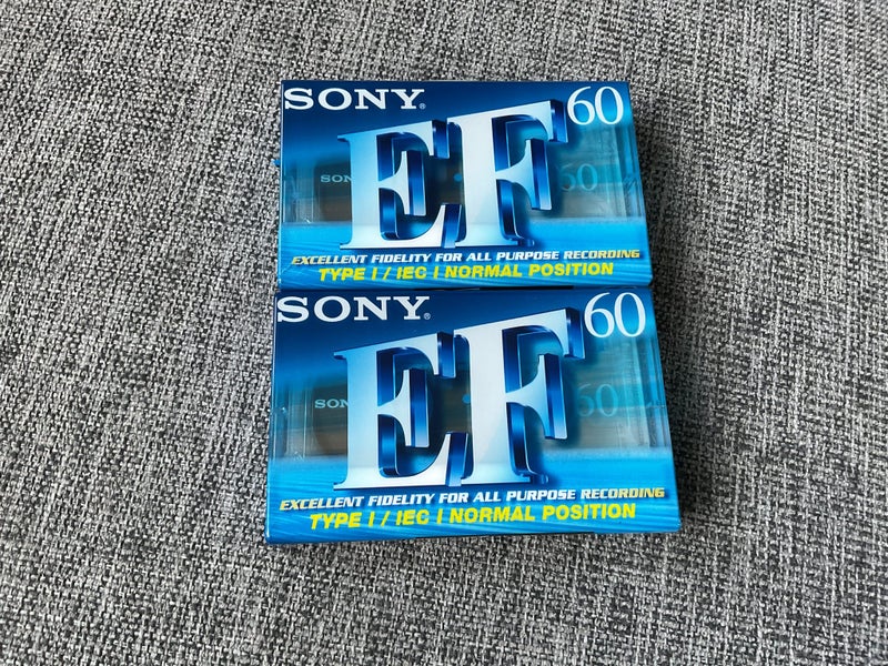 Two Sony EF 60 Blank Cassette Tapes (Brand New) Carousel 1