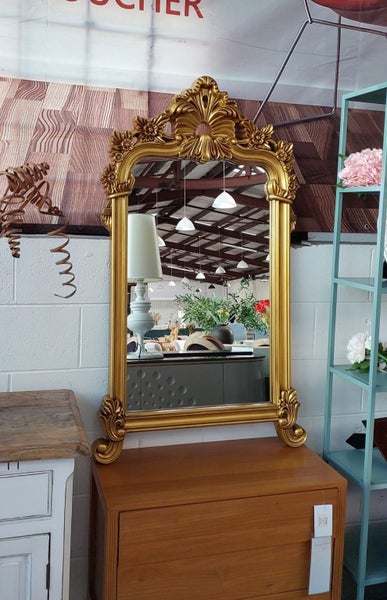 CLEARANCE - Vintage Style Gold Wall Mirror W70 *Floor Display *45% OFF Carousel 1