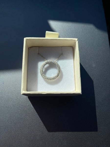 10kt White Gold Pendant & Chain Carousel 1