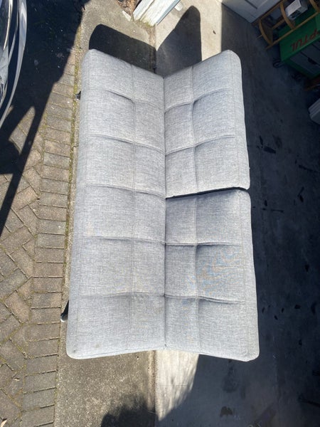 2x Grey Futon Sofa Beds – Converts to Bed, Great Condition!63617152718339112