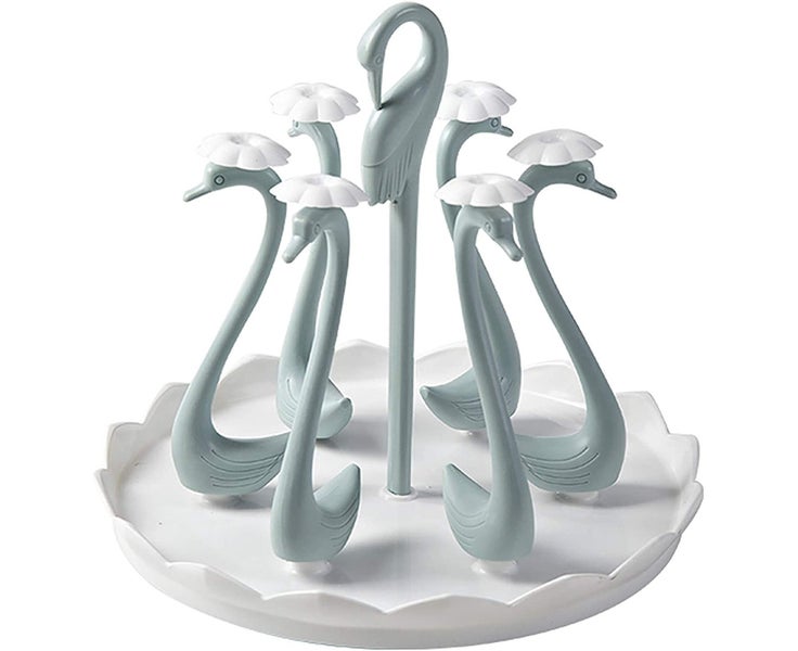 Cup Mug Glass Drying Rack,Home Cup Holder Stand freestanding Desktop & Kitche Carousel 1