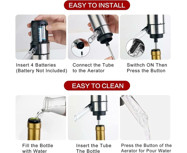 Electric wine aerator,wine decanter,automatic wine pump dispenser,wine dispen Carousel 4