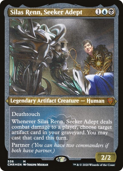 ETCHED FOIL Silas Renn, Seeker Adept (Foil Etched) (CMR-536) - Commander Lege... Carousel 1