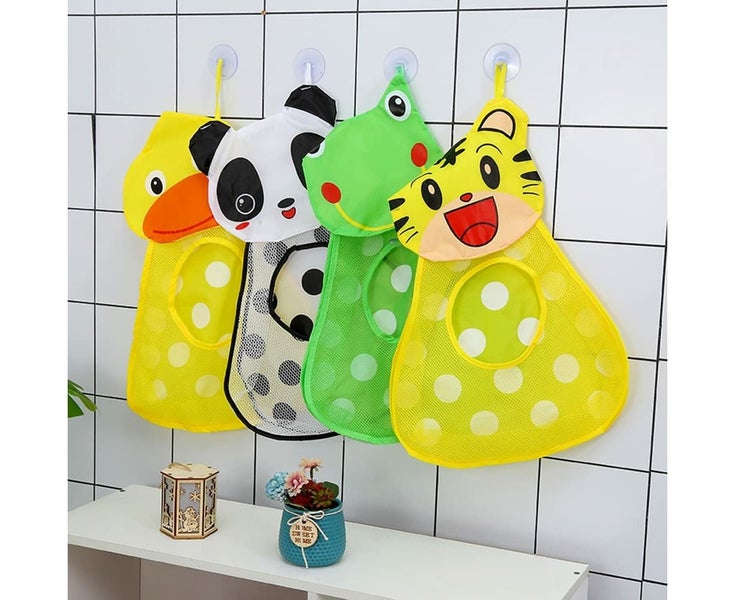 Bath Toy Storage Baby Toy Organizer Cartoon Animal Pattern Decor Bathroom Toy Carousel 7