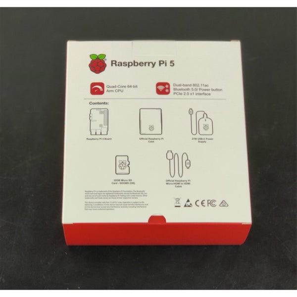 Raspberry Pi 5 8GB Official Entry Level Starter Kit Pack Black Case Edition with Carousel 4