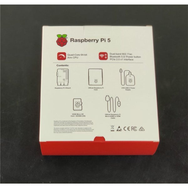 Raspberry Pi 5 8GB Official Entry Level Starter Kit Pack White Case Edition with Carousel 4