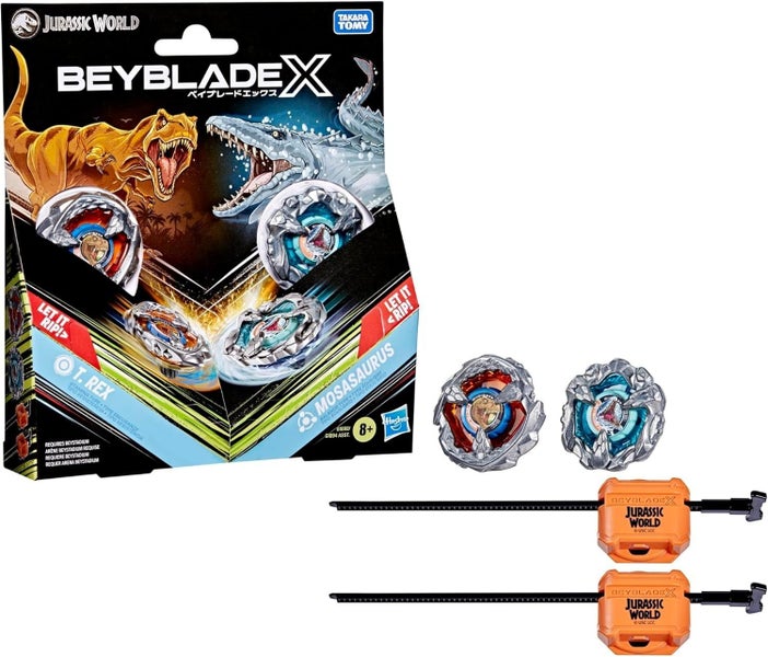 Beyblade X: Jurassic World T-Rex vs. Mosasaurus - Multipack Set Carousel 1