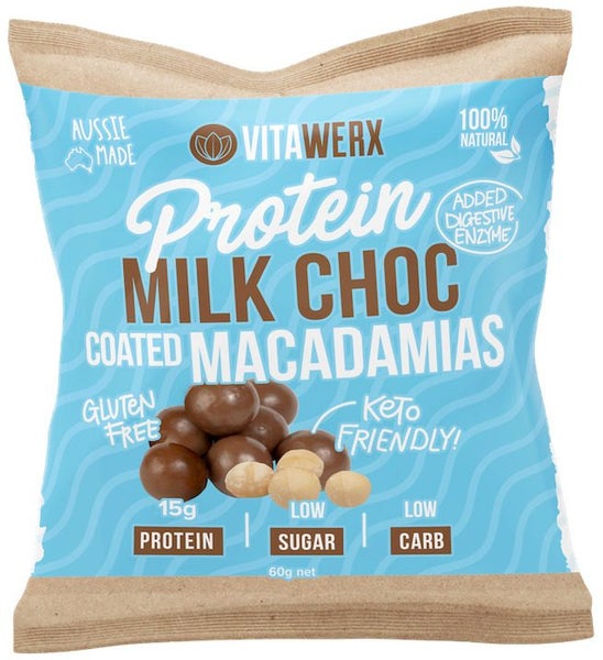 VitaWerx Protein Chocolate Coated Nuts - Macadamia (60g) x 10 Carousel 2