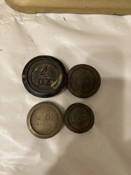 Vintage scales + metric and imperial weights63616060408579113