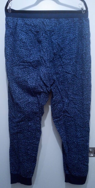 Blue with Black Pattern Design Flannel PJ Pants size 16 Carousel 2