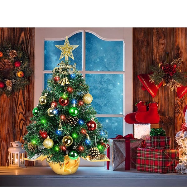 Tabletop Christmas Tree 22 Inch Mini Artificial Christmas Tree Carousel 1