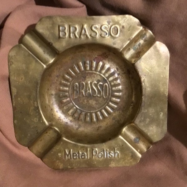 BRASSO Advertising AshTray BRASSO Metal Polish Old Vintage Brass / Copper NICE Carousel 1