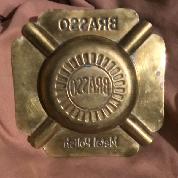 BRASSO Advertising AshTray BRASSO Metal Polish Old Vintage Brass / Copper NICE Carousel 2