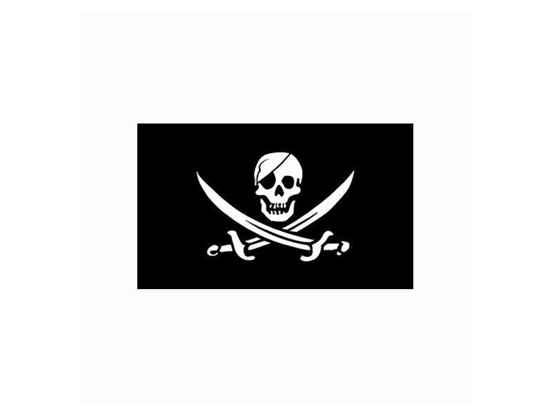 90x150cm Jack Rackham Skull Bone Pirate Flag Carousel 1