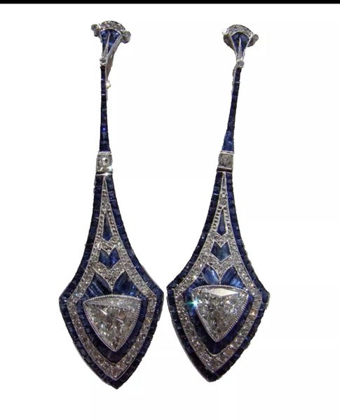 WINTER CHEER $1RES ANTIQUE INSP EARRING TRIILLON CUT63615111950594111