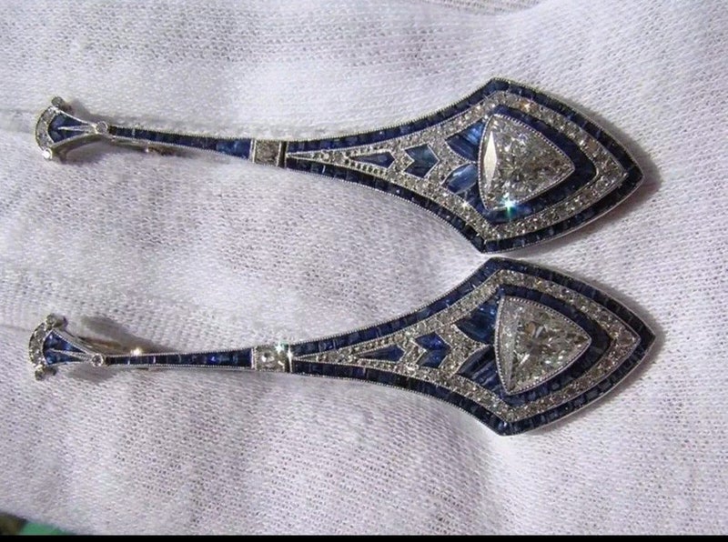 WINTER CHEER $1RES ANTIQUE INSP EARRING TRIILLON CUT636151119505941123