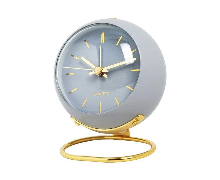 Analog Alarm Clocks,Silent Non Ticking Classic Retro Analog Cute Small Desk C Carousel 1