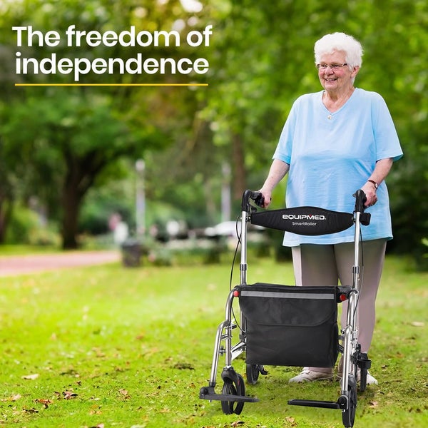 2-In-1 Folding Rollator Wheelchair Adjustable Mobility Walker W / Park Brakes... Carousel 2