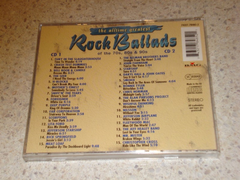 THE ALL TIME ROCK SONGS OF THE 70S,80, & 90S *2 CD 32 TRACKS* Carousel 2