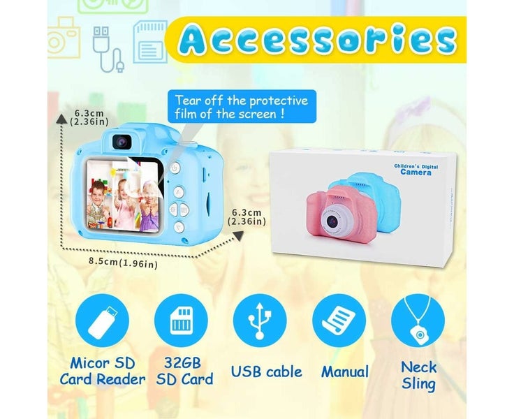 Upgrade Kids Selfie Camera, Christmas Birthday Gifts For Boys Age , Hd Digita Carousel 7