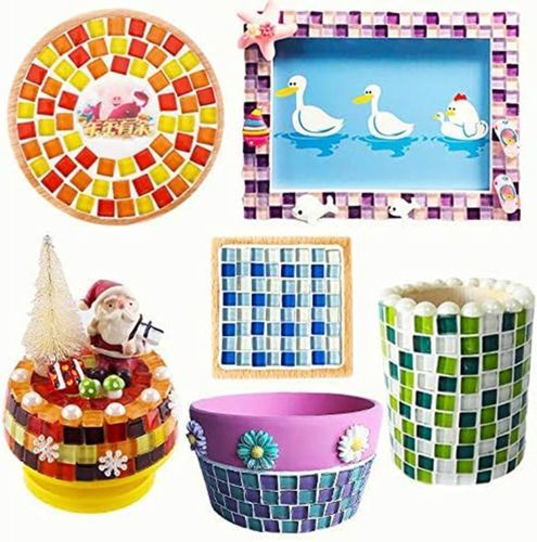 Glass Mosaic Tiles 100pcs DIY Crafts Art Pack Carousel 1