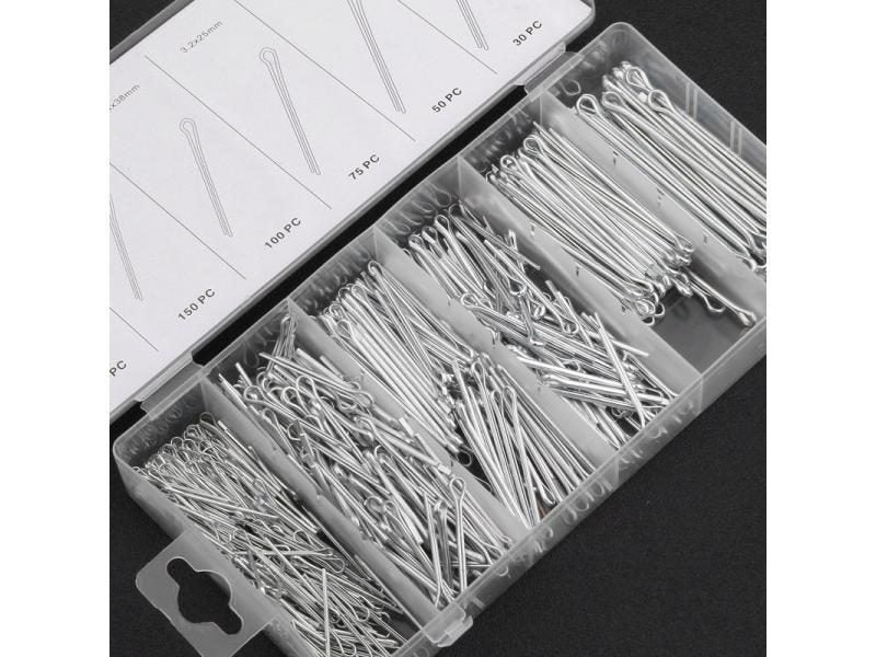 555 Pcs/box M1.5-M4 Steel U Shape Spring Cotter Hair Pin Clips For Car Carousel 1