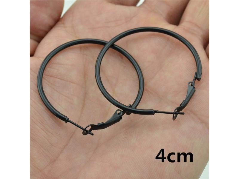Hoop Earrings For Women Nightclub DJ In Big/small Circles Black Round For Youth Carousel 1