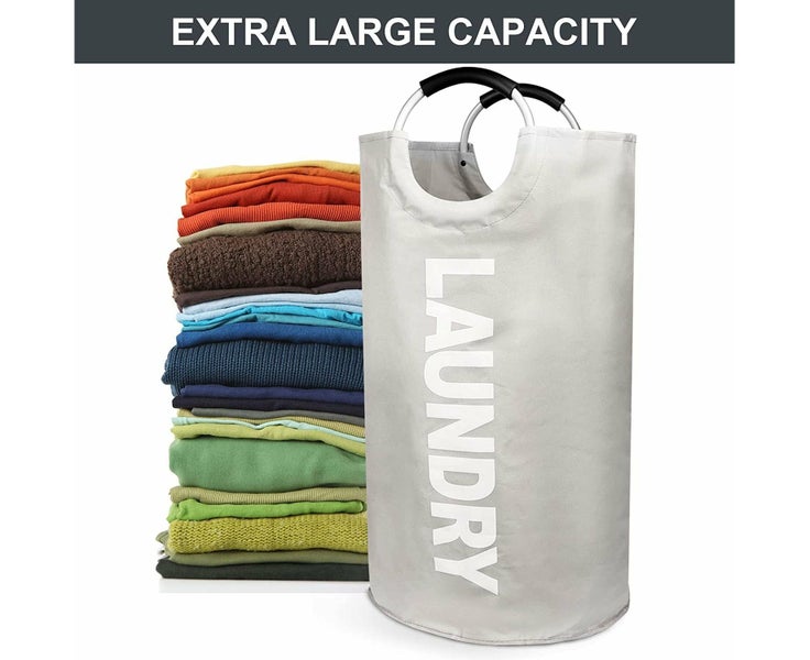 Collapsible Laundry Baskets, 90L Laundry Hamper with Handle, Oxford Cloth Lau Carousel 1