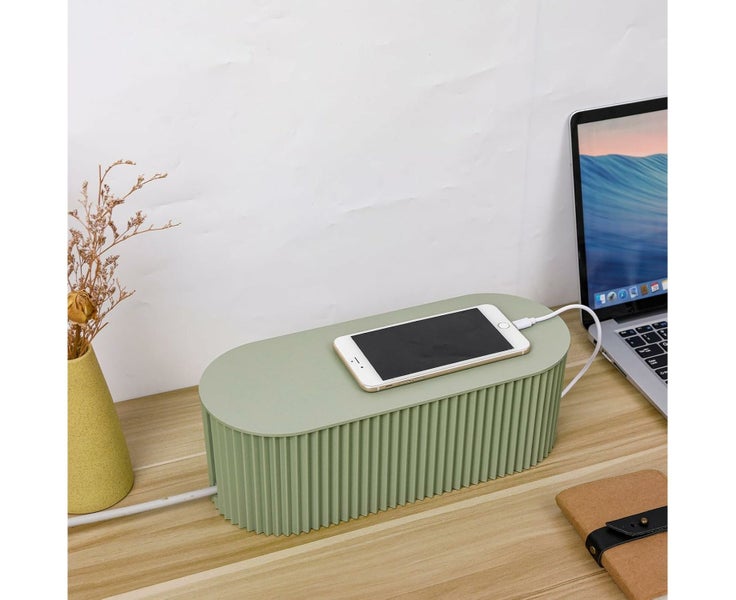 Cable Management Box with 10 Cable Ties, Cable Organizer Box for Power Strips Carousel 7