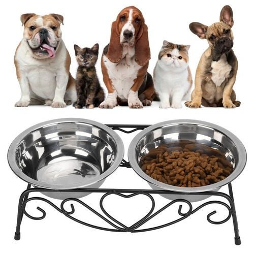 Pet Food Water Bowl Dog Cat Feeder Carousel 1
