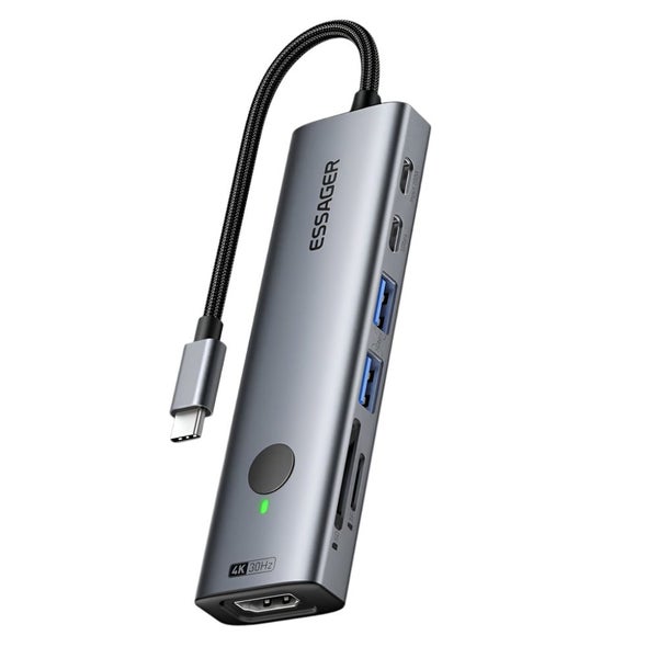 7 In 1 Usb C Hub 4K Type C To Hdmi 100W Sd&Tf Usb 3.0 5Gbps Multiport Adapter... Carousel 2