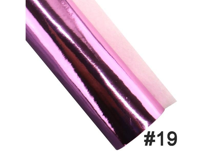 30x134cm Roll High Light Rose Gold Sliver Plain Mirror Faux PU Leather Fabric Carousel 1