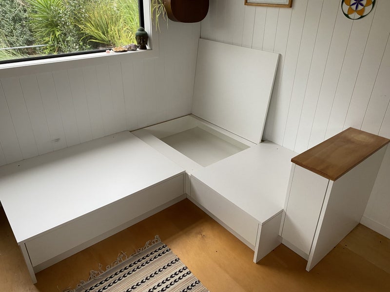 Tiny house built in Couch & Storage Carousel 6