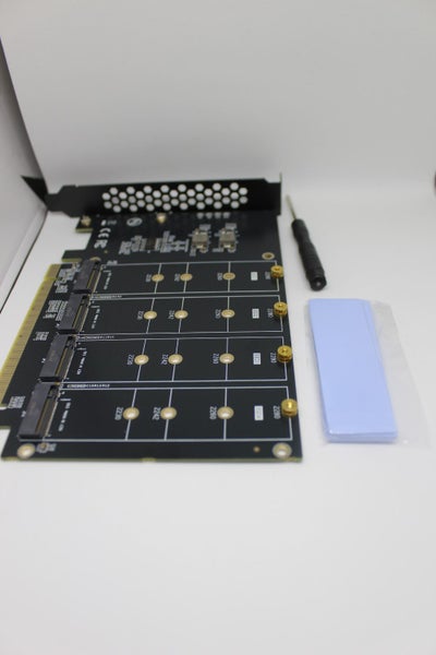 PCIE x16 4.0 &3.0 M.2 NVME adapter 4 port Carousel 2