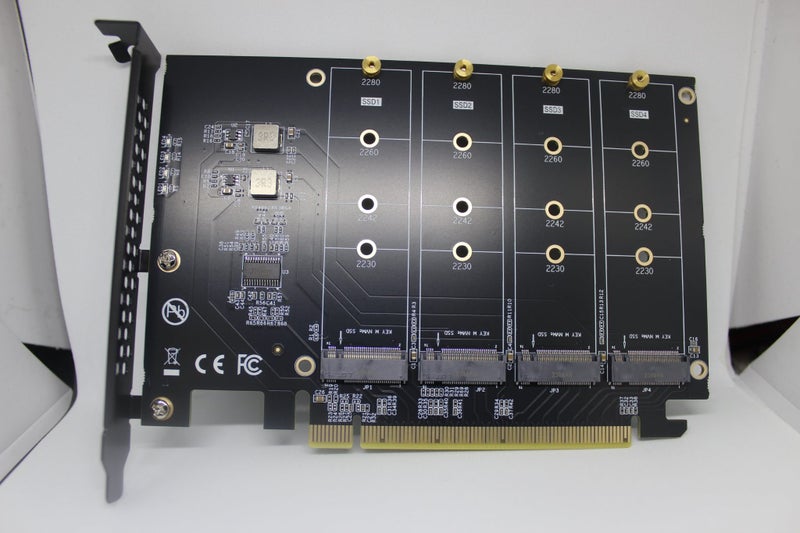 PCIE x16 4.0 &3.0 M.2 NVME adapter 4 port Carousel 1