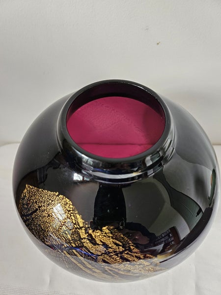 STUNNING CHUCK SIMPSON ART GLASS VASE63615121720961113